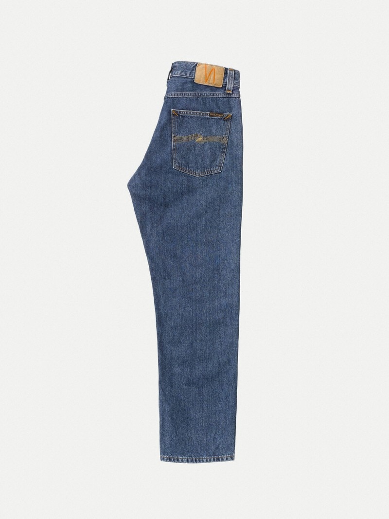 Navy Nudie Jeans Rad Rufus Mondays Men's Jeans | 16095CBTV