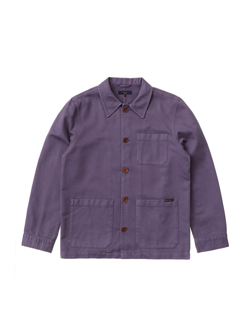 Purple Nudie Jeans Barney Worker Lilac Men's Jackets | 47053YWIP