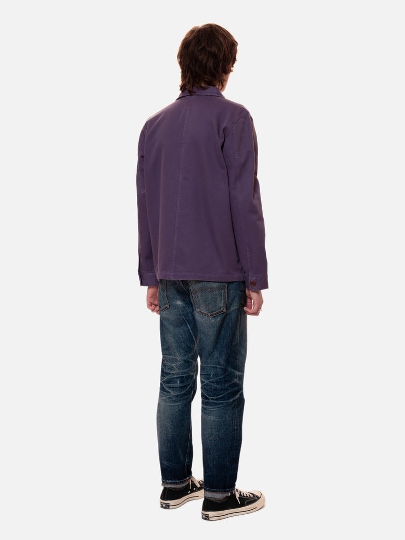 Purple Nudie Jeans Barney Worker Lilac Men's Jackets | 47053YWIP