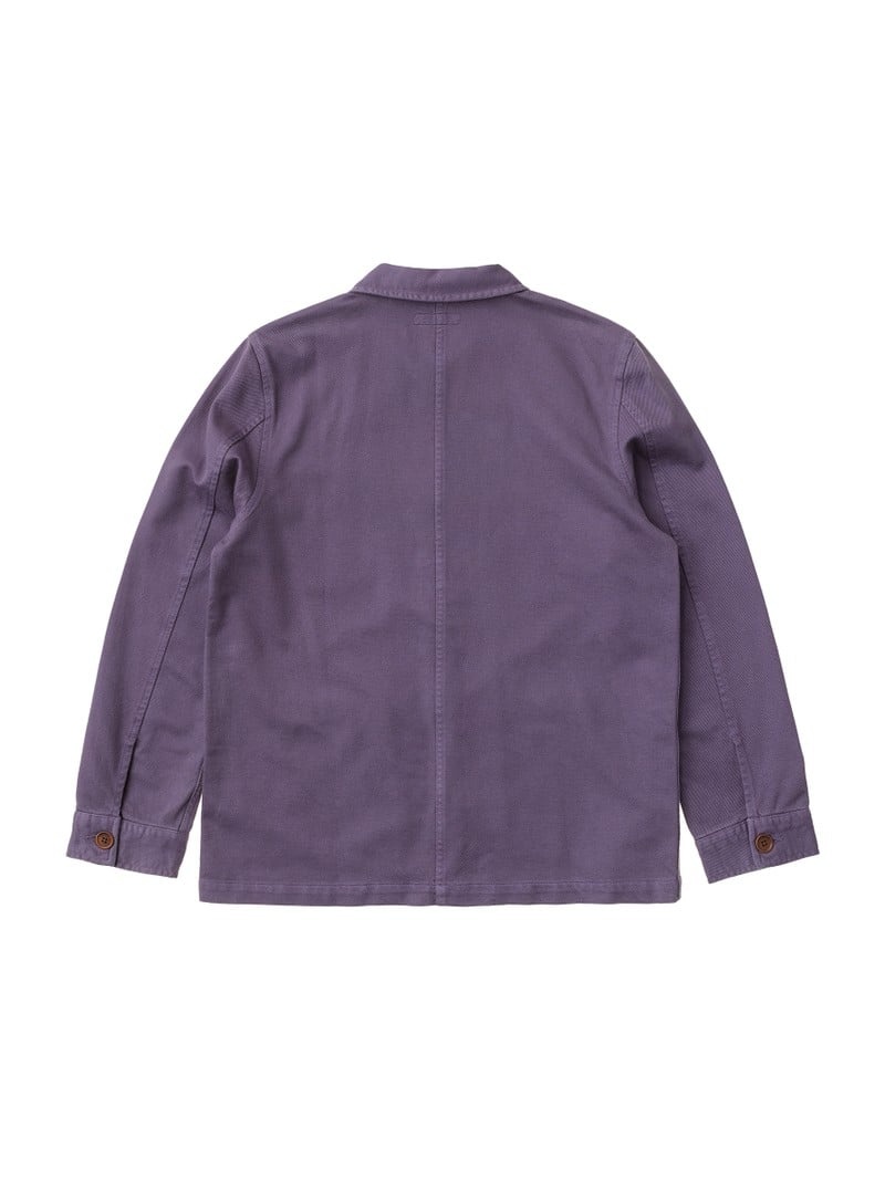 Purple Nudie Jeans Barney Worker Lilac Men's Jackets | 47053YWIP