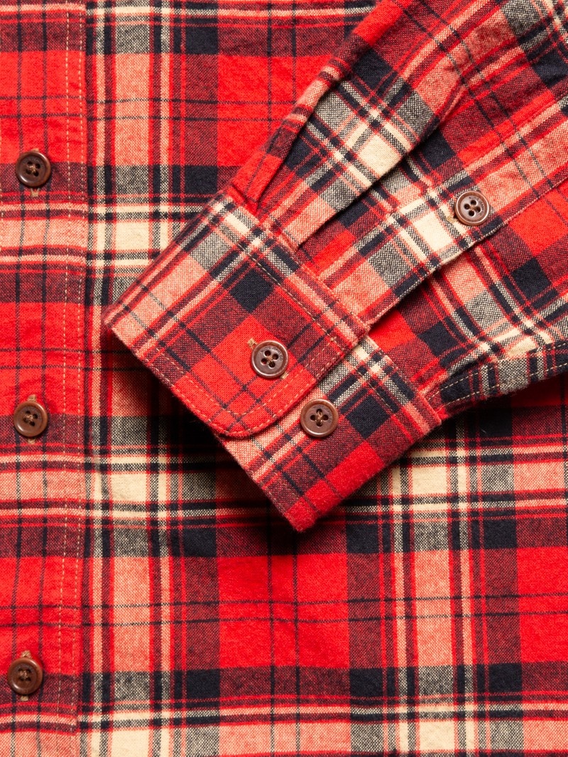 Red Nudie Jeans Filip Flannel Men's Shirts | 37568IBJL