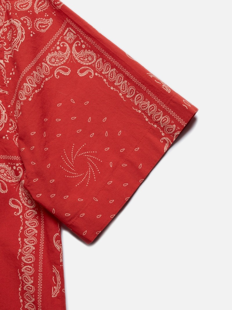 Red Nudie Jeans Moa Bandana Women's Shirts | 04365CLOU