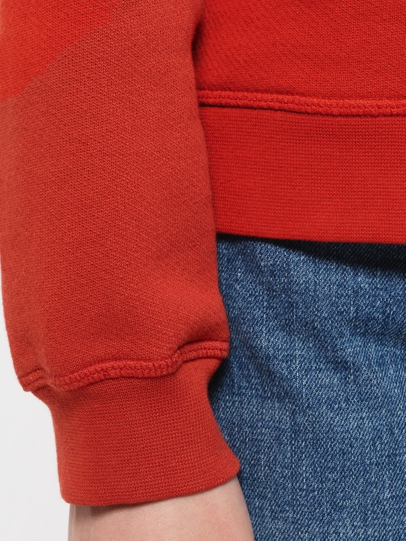 Red Nudie Jeans Oda Badge Rosso Women's Knitwear | 76234ULXN