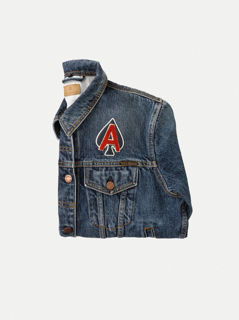 Red Nudie Jeans Woven Patch Ace Selvage Men's Accessories | 47320LDUO