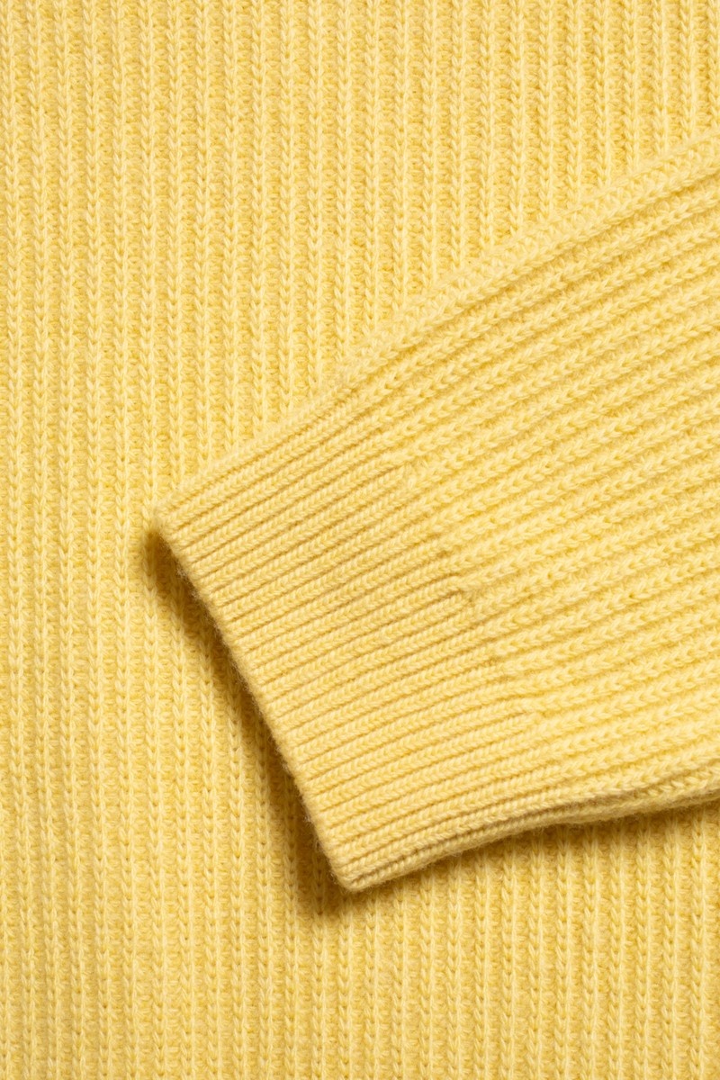 Yellow Nudie Jeans August Rib Wool Citra Men's Knitwear | 26401KZVF